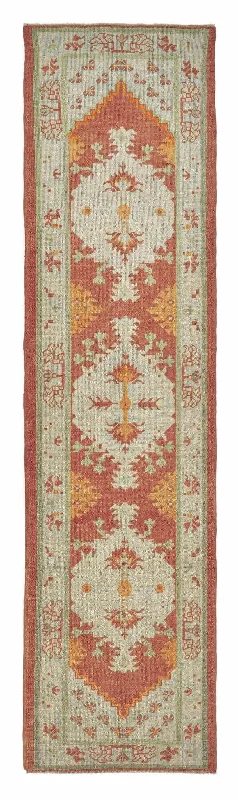 2x10 Red Modern Oushak Runner Rug