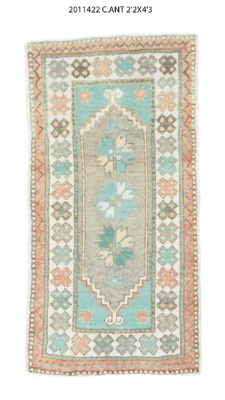 2x4 Old & Vintage Turkish Area Rug