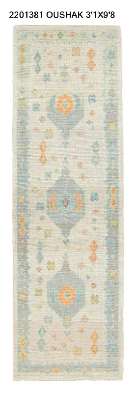 3x10 Modern Oushak Area Runner Rug