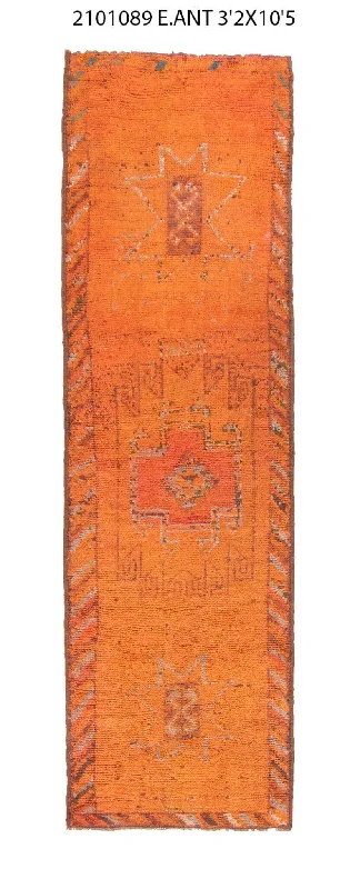 3x10 Old & Vintage Turkish Area Runner Rug