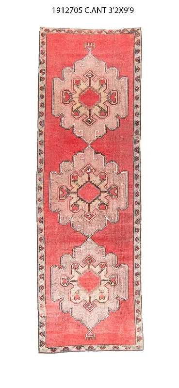 3x10 Old & Vintage Turkish Area Runner Rug