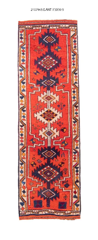 3x10 Old & Vintage Turkish Area Runner Rug