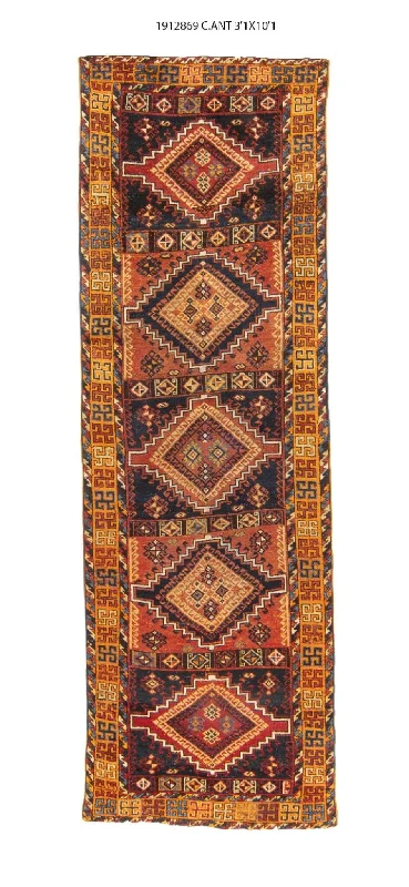 3x10 Old & Vintage Turkish Area Runner Rug