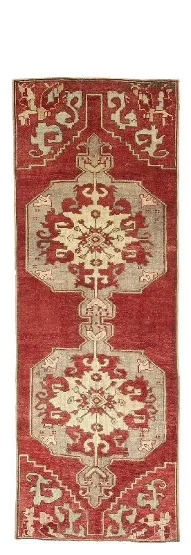 3x10 Red Old & Vintage Turkish Area Runner