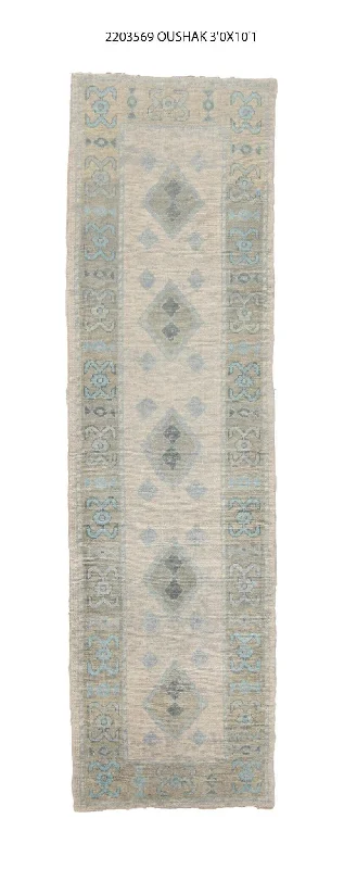 3x11 Modern Oushak Area Runner Rug