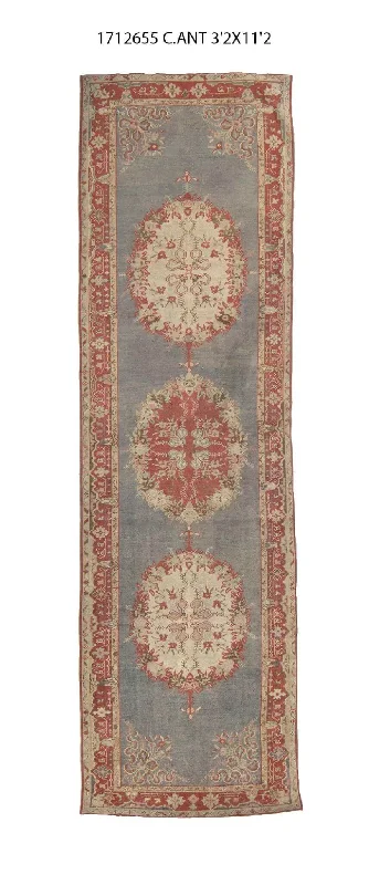 3x11 Old & Vintage Turkish Area Runner Rug