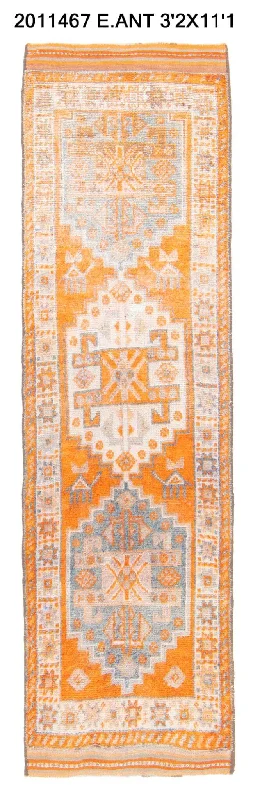 3x11 Old & Vintage Turkish Area Runner Rug