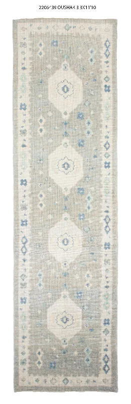 3x12 Modern Oushak Area Runner Rug