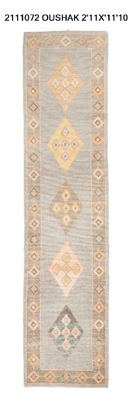 3x12 Modern Oushak Area Runner Rug