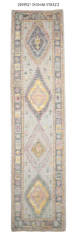 3x12 Modern Oushak Area Runner Rug