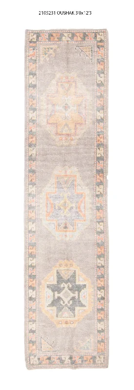 3x12 Modern Oushak Area Runner Rug