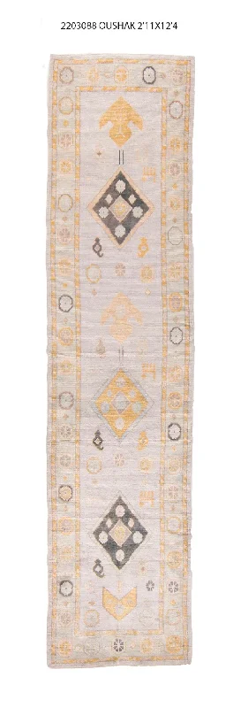 3x12 Modern Oushak Area Runner Rug