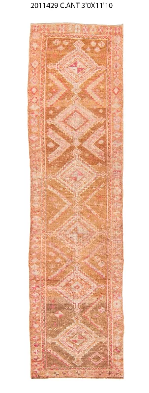 3x12 Old & Vintage Turkish Area Runner Rug