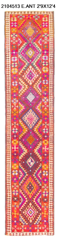 3x12 Old & Vintage Turkish Area Runner Rug