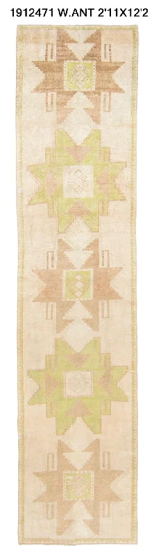 3x12 Old & Vintage Turkish Area Runner Rug