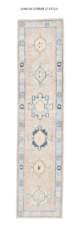 3x13 Modern Oushak Area Runner Rug