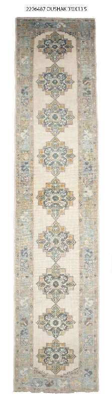 3x13 Modern Oushak Area Runner Rug