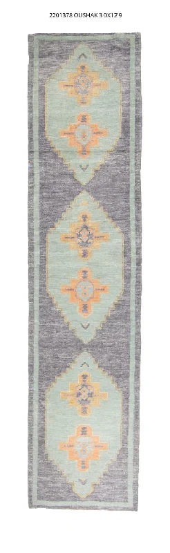 3x13 Modern Oushak Area Runner Rug