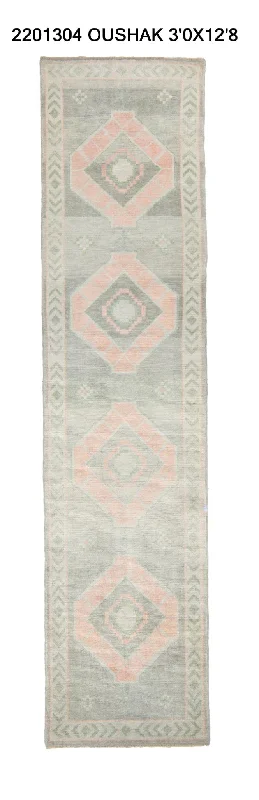 3x13 Modern Oushak Area Runner Rug