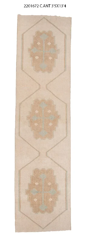 3x13 Old & Vintage Turkish Area Runner Rug