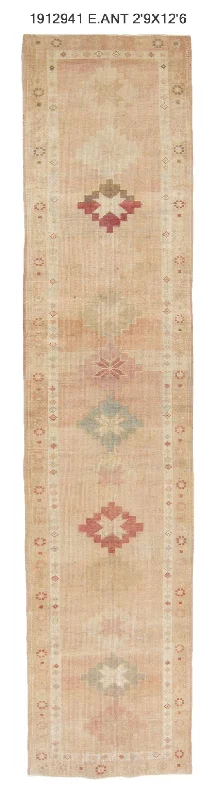 3x13 Old & Vintage Turkish Area Runner Rug