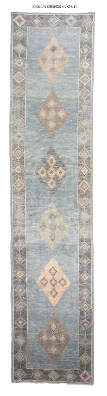 3x14 Modern Oushak Area Runner Rug