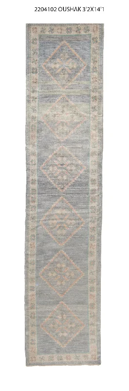 3x14 Modern Oushak Area Runner Rug