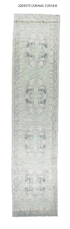 3x14 Modern Oushak Area Runner Rug