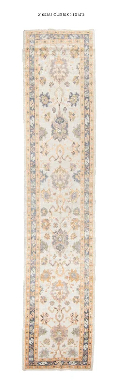 3x14 Modern Oushak Area Runner Rug