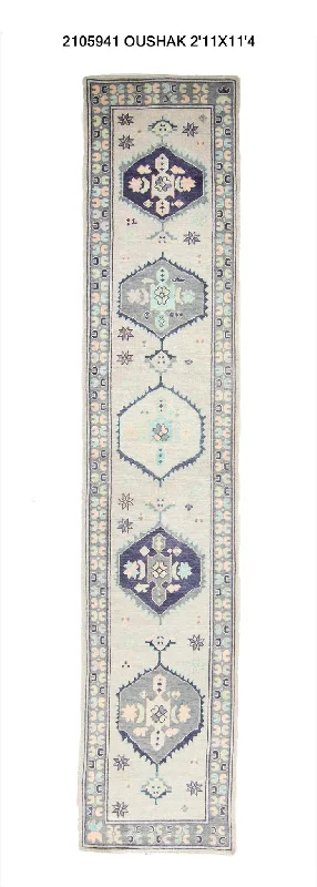 3x14 Modern Oushak Area Runner Rug