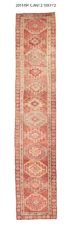 3x14 Old & Vintage Turkish Area Runner Rug