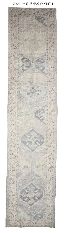 3x15 Modern Oushak Area Runner Rug