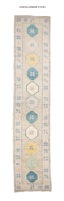 3x15 Modern Oushak Area Runner Rug