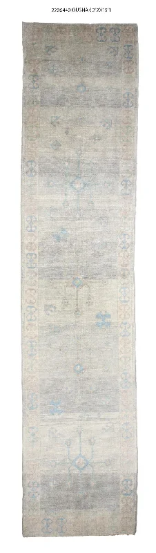 3x15 Modern Oushak Area Runner Rug