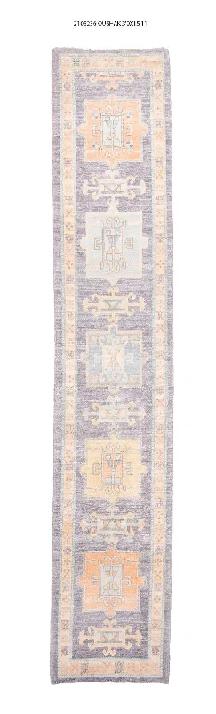 3x16 Modern Oushak Area Runner Rug