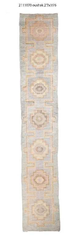 3x16 Modern Oushak Area Runner Rug