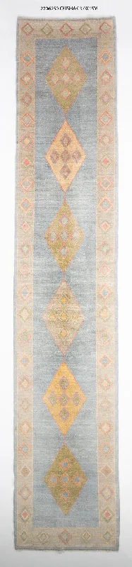 3x16 Modern Oushak Area Tulu Rug