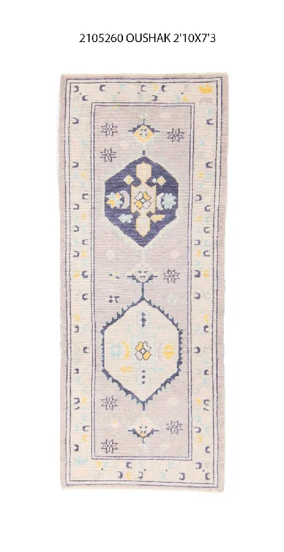 3x7 Modern Oushak Area Runner Rug