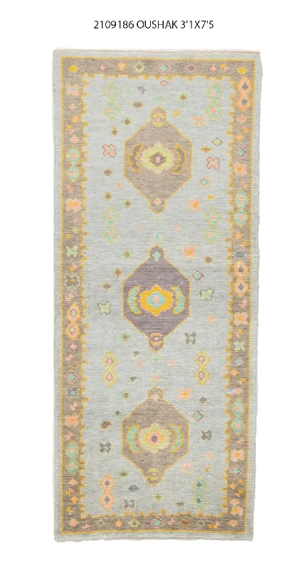 3x7 Modern Oushak Area Runner Rug