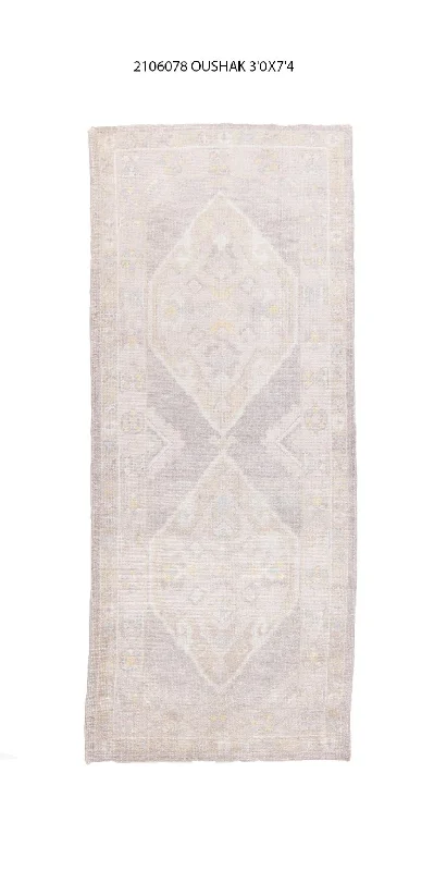 3x7 Modern Oushak Area Runner Rug