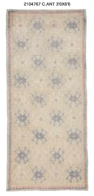 3x7 Old & Vintage Tukish Area Runner Rug