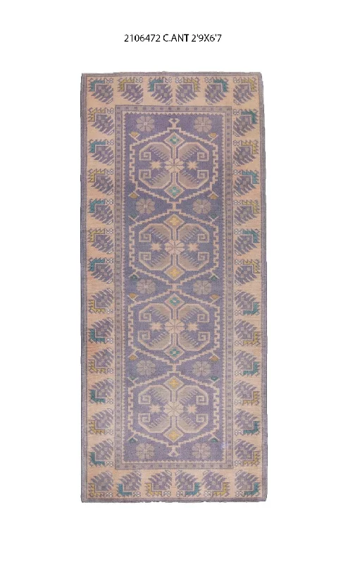 3x7 Old & Vintage Turkish Area Runner Rug