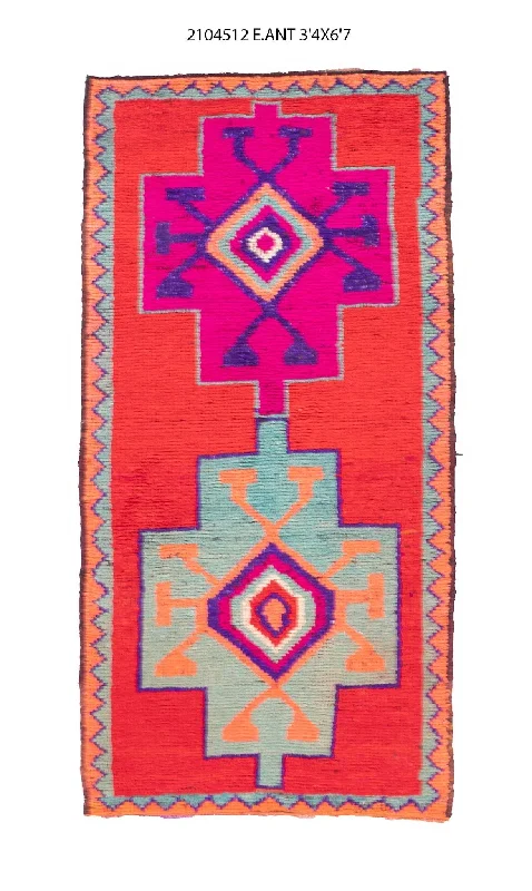 3x7 Old & Vintage Turkish Area Runner Rug