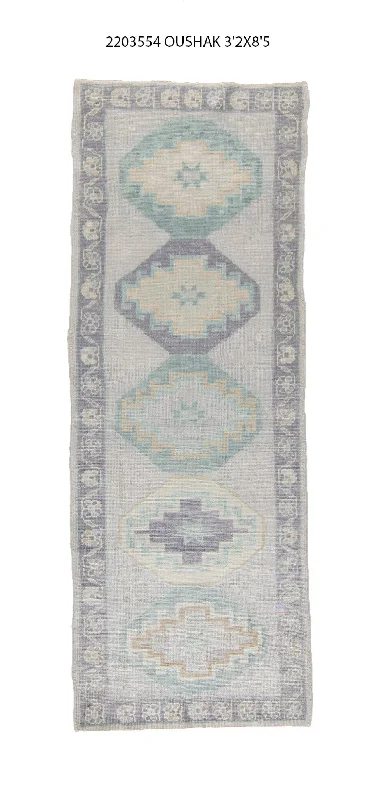 3x8 Modern Oushak Area Runner Rug