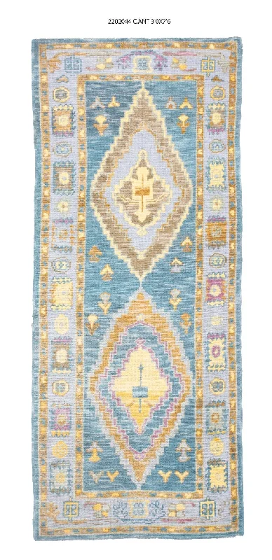 3x8 Modern Oushak Turkish Area Runner Rug