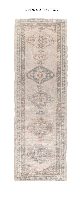 3x9 Modern Oushak Area Runner Rug