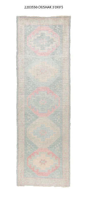 3x9 Modern Oushak Area Runner Rug