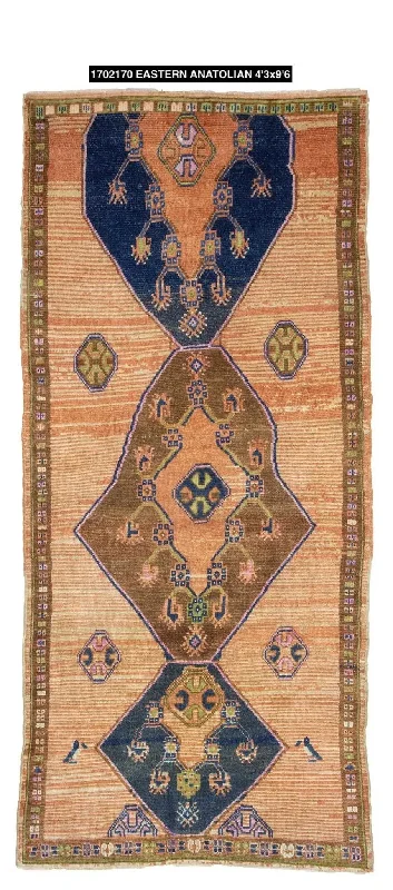 4x10 Old & Vintage Turkish Area Rug