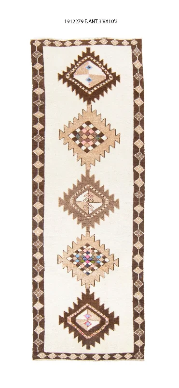 4x10 Old & Vintage Turkish Area Runner Rug