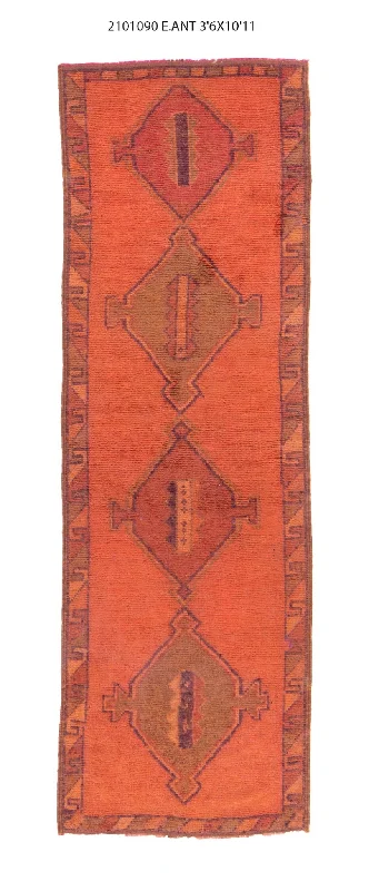 4x11 Old & Vintage Turkish Area Rug